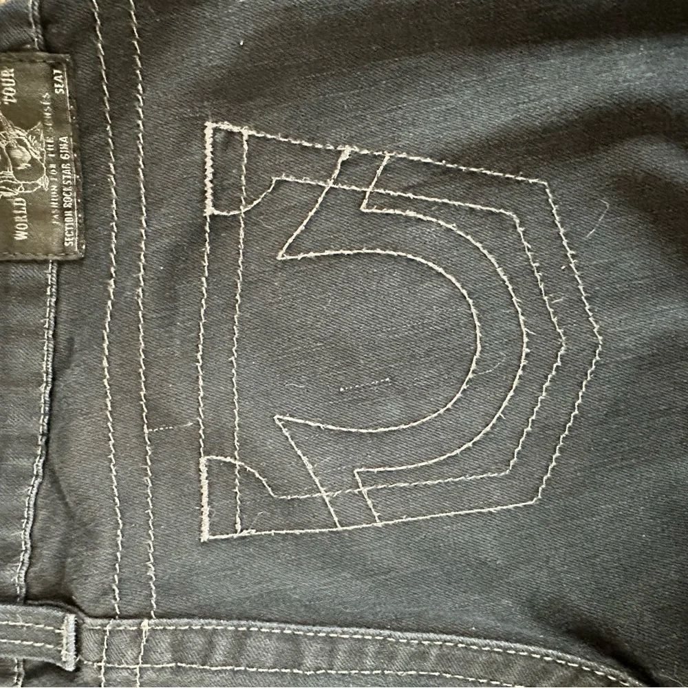 True Religion Black Jeans Size 31 Excellent Condition - Picture 8 of 12